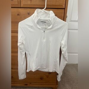 Lands' End Women's White Quarter-Zip Activewear